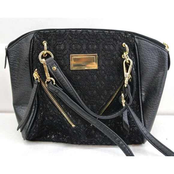 Juicy‎ Couture Black Sparkle and Gold Accent purse Strap - Picture 2 of 9